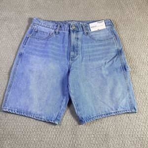 Arizona Jean Co. Denim Shorts 34 Blue Baggy‎ Fit Carpenter Style